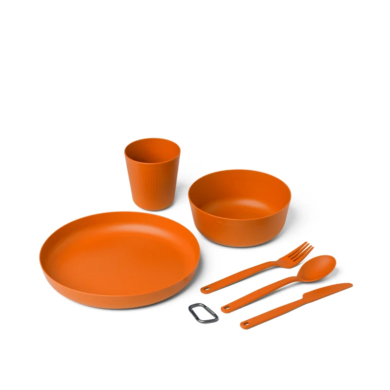 Camp Dinnerware Set with Mesh Sack - [6 Piece]