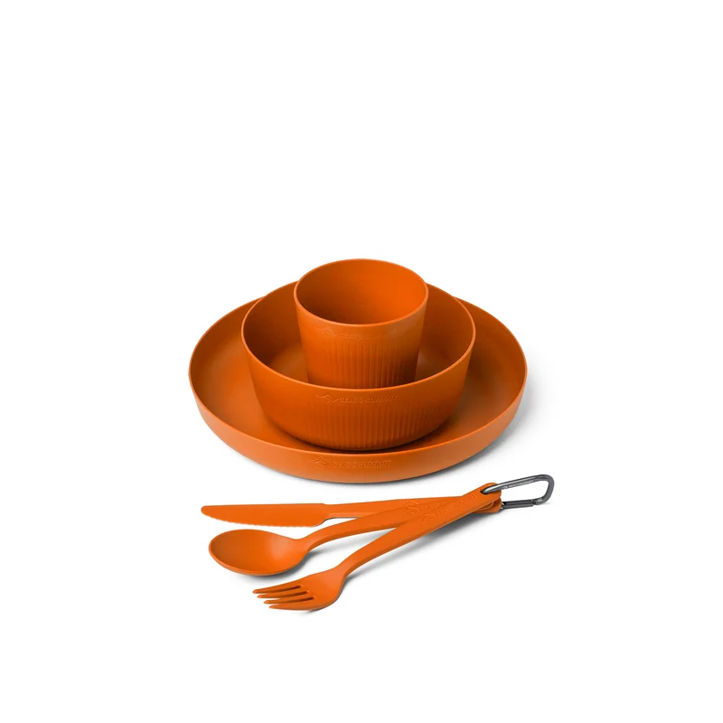 Camp Dinnerware Set with Mesh Sack - [6 Piece]
