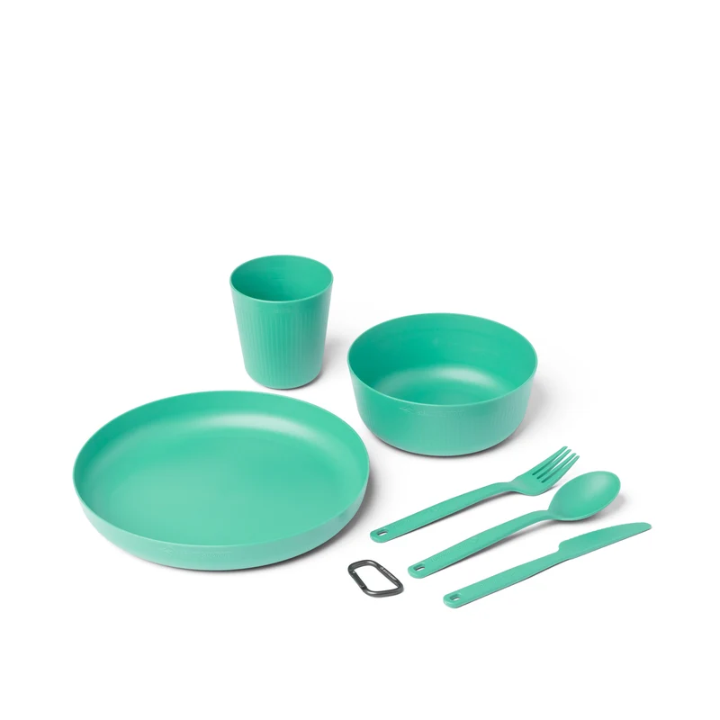 Camp Dinnerware Set with Mesh Sack - [6 Piece]