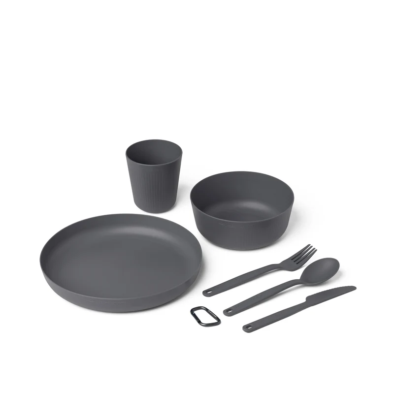 Camp Dinnerware Set with Mesh Sack - [6 Piece]