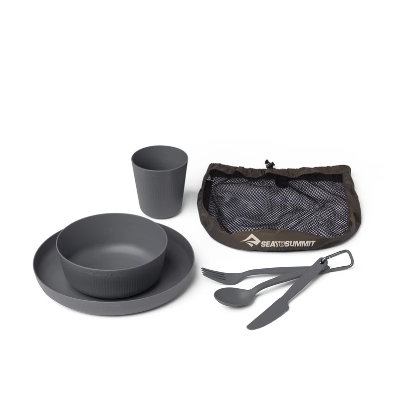 Camp Dinnerware Set with Mesh Sack - [6 Piece]