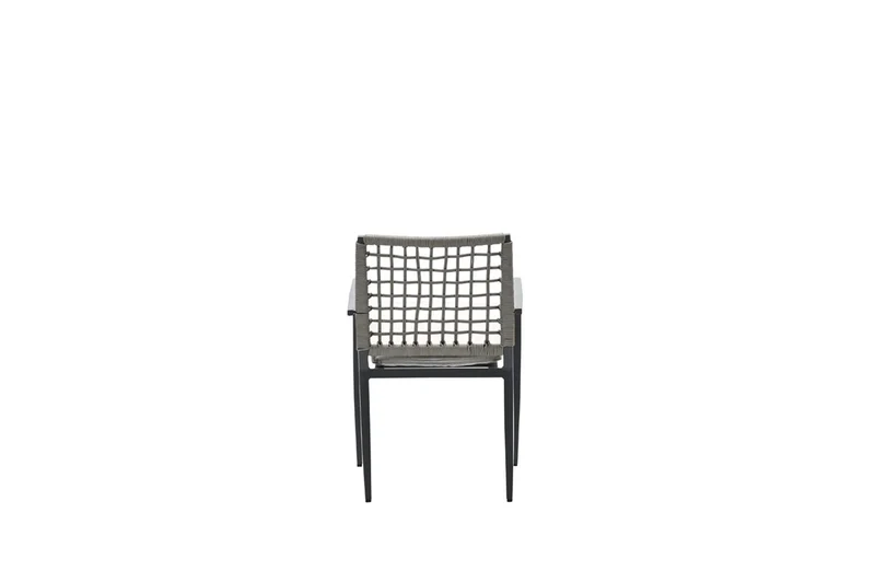 Florance dining fauteuil - carbon black - rope taupe - desert sand