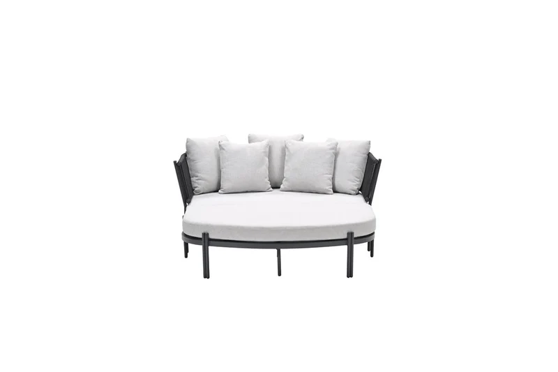 San Remo divanbed - carbon black - rope lava zwart - valley sand