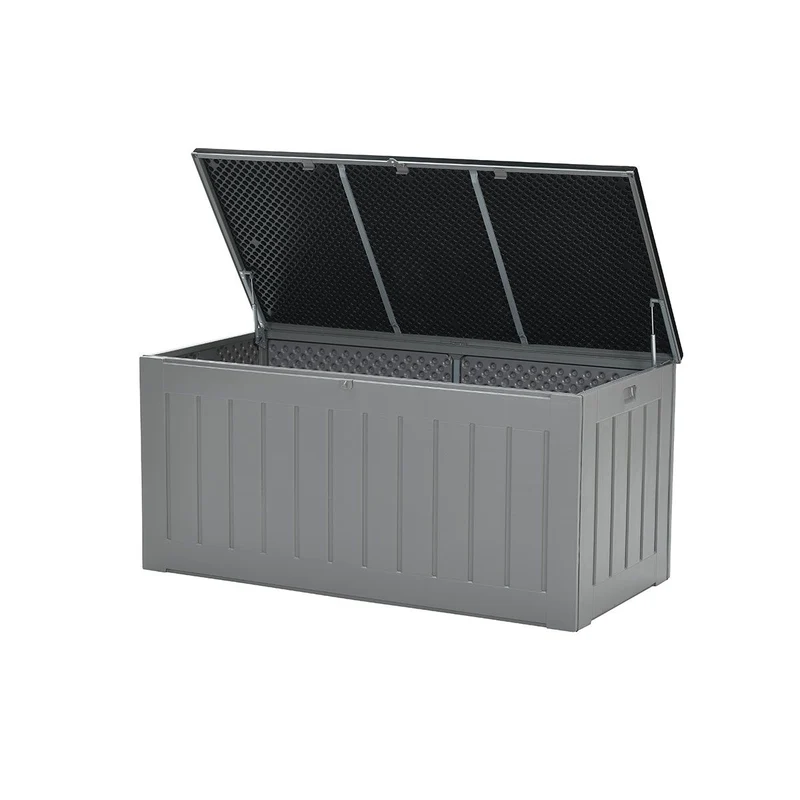 Primo kussenbox - kunststof - 830L - 160x78xH76 cm - donkergrijs - zwart