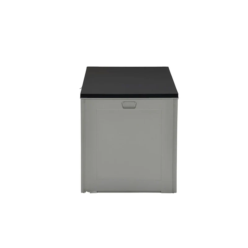 Primo kussenbox - kunststof - 680L - 146,4x71x74,9 cm - donkergrijs - zwart