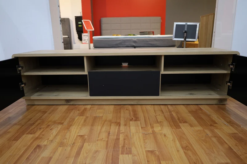 Tv-Unterschrank Kommode Vitrine + Holz Optik + Soft Close