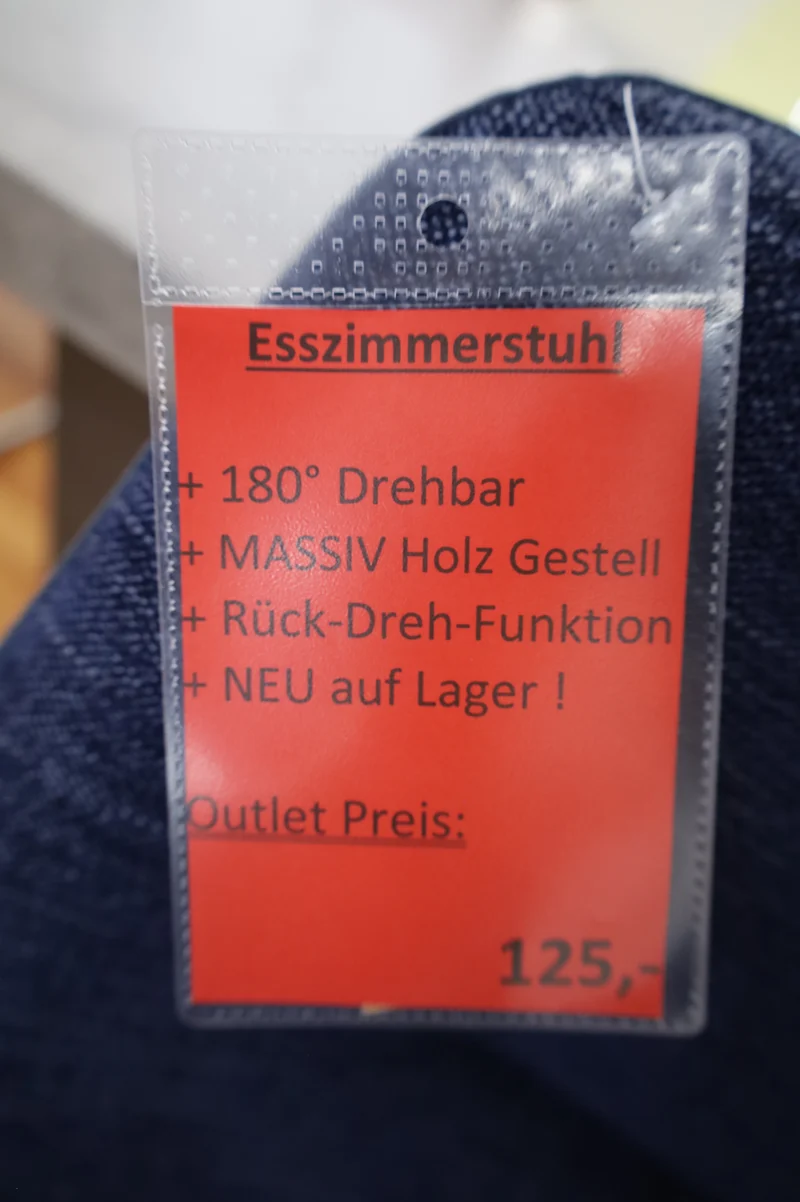 Armlehnenstuhl Stuhl +Drehbar +Massivholz +Rück-Dreh-Funktion