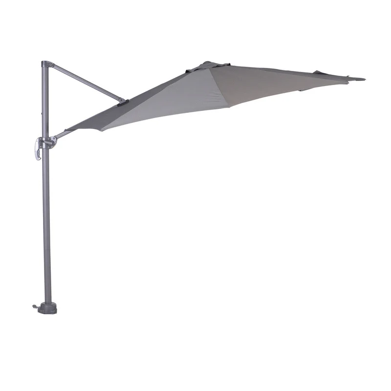 Garden Impressions Hawaii S zweefparasol rond 300 cm donkergrijs met granieten voet 60 kg en hoes – complete set