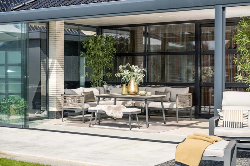 Hoekbank - lounge-diningset Teramon - taupe - Garden Impressions