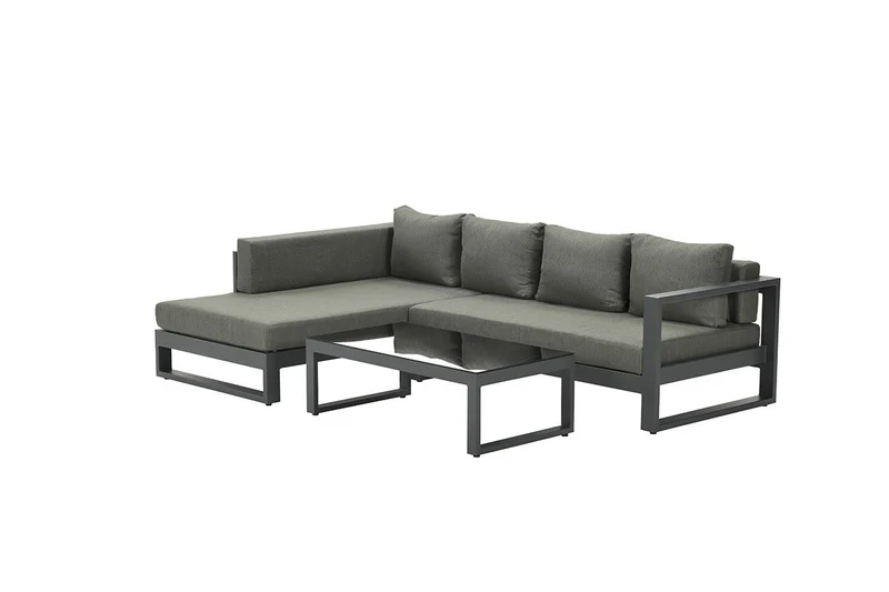 Garden Impressions Esmee loungeset 3-delig - rechts - carbon black/ mystic grey
