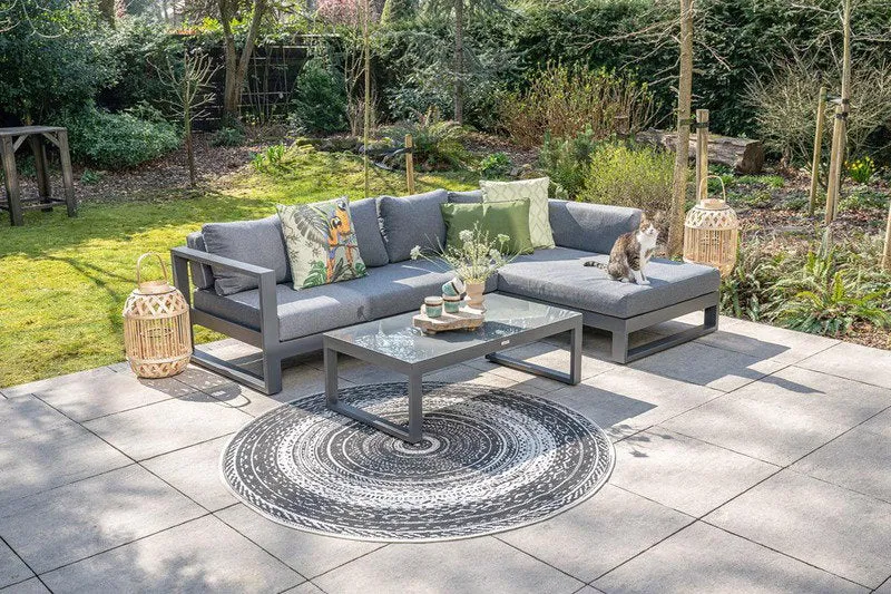 Garden Impressions Esmee loungeset 3-delig - links - carbon black/ mystic grey