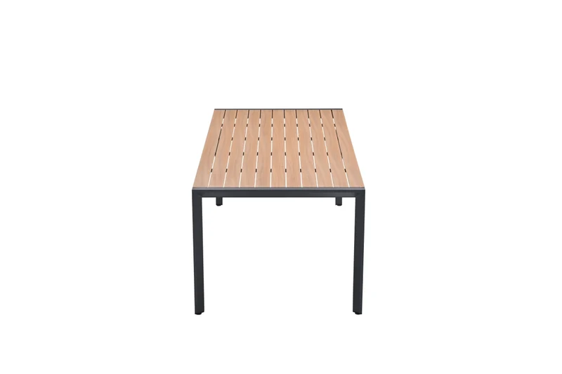 Felini tafel - 220x93 cm - carbon black - light teaklook