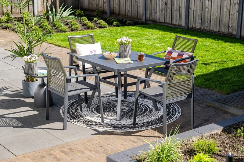 Cosmo dining fauteuil - rope natural - gevuld textileen