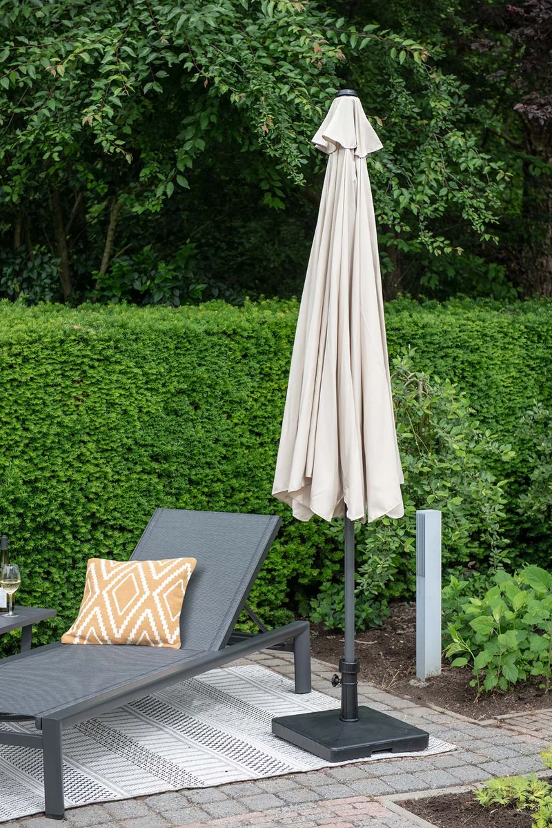 Delta parasol - Ø300 cm - carbon black - ecru