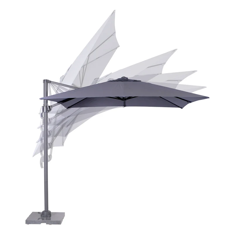 Hawaii parasol S - 250x250 cm - carbon black - donker grijs