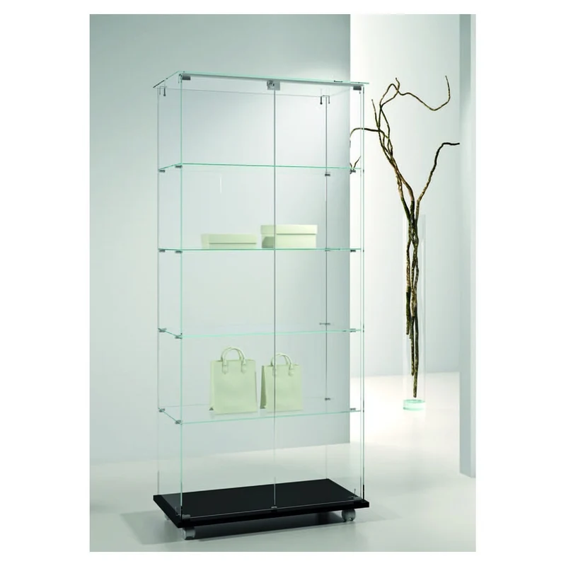 Casa Padrino Luxus Ladenvitrine 80 x 40 cm H. 180 cm - Ladeneinrichtung - Boutique Möbel - Made in Italy