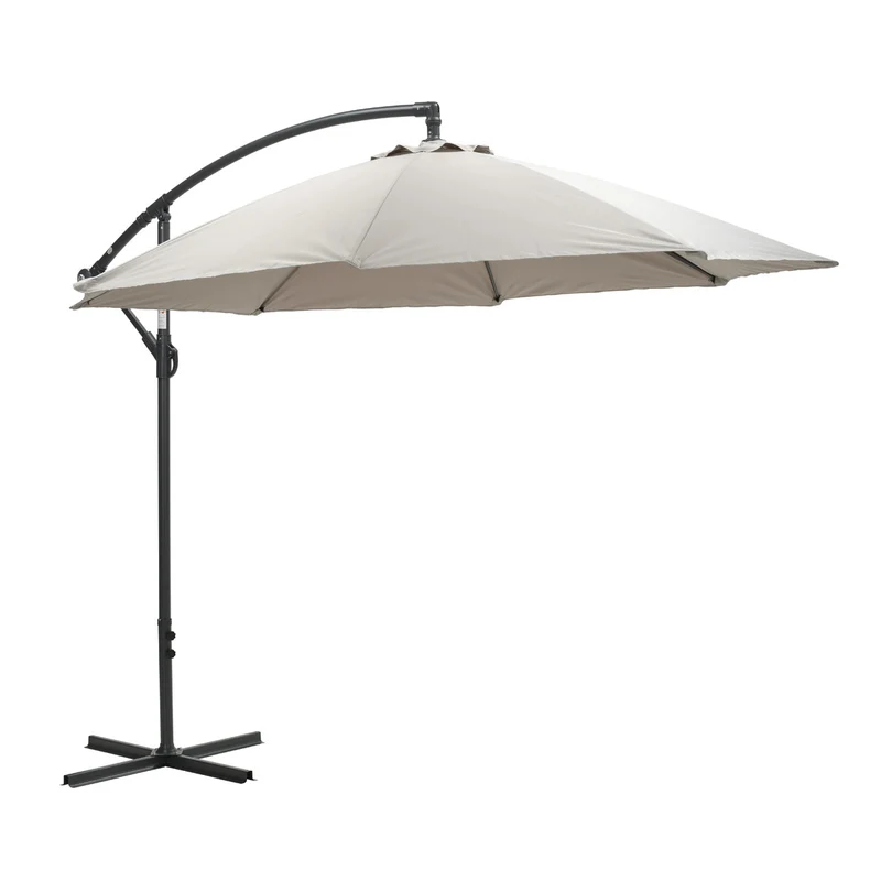 Athene parasol - Ø300 cm - carbon black - zand