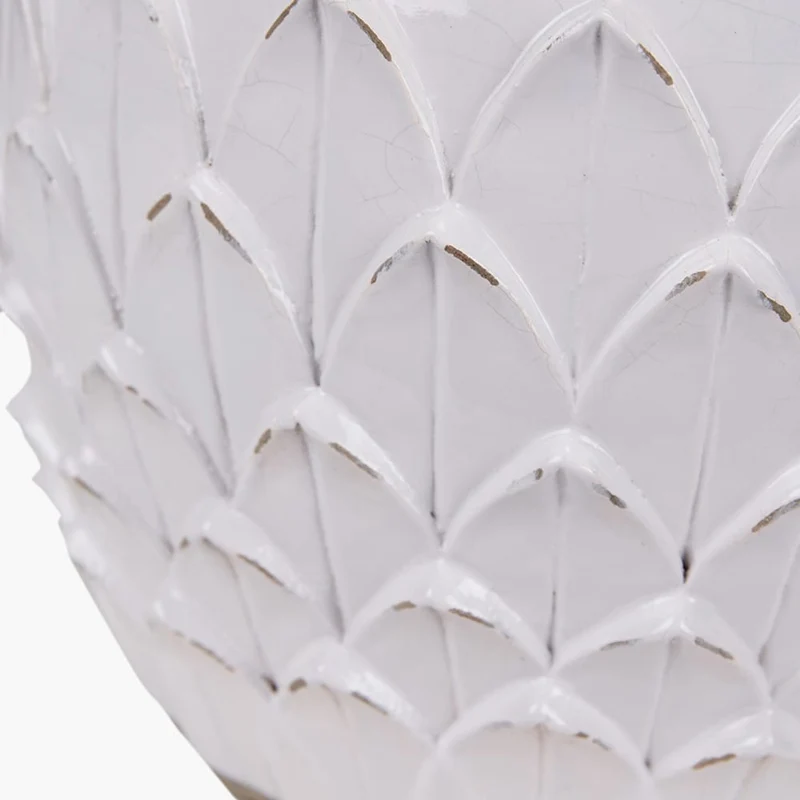 Willow White Leaf Detail Stoneware Table Lamp Base with Lino 40cm White Self Lined Linen Cylinder Lampshade