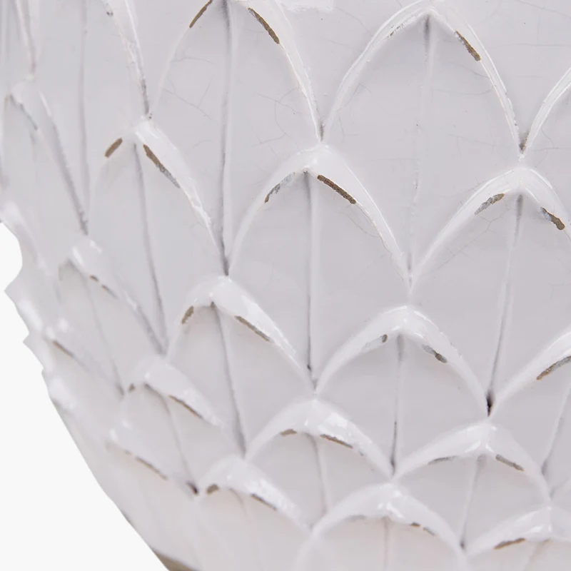Willow White Leaf Detail Stoneware Table Lamp Base with Edward 40cm Natural Linen Cylinder Lampshade