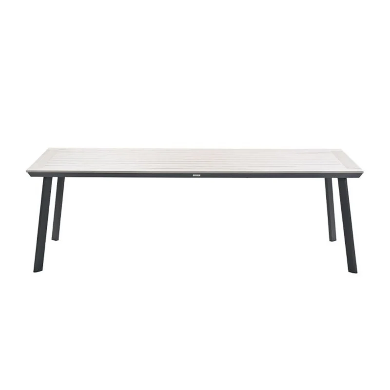 Vigo tuintafel 230x100 cm carbon black light teak - Garden Impressions