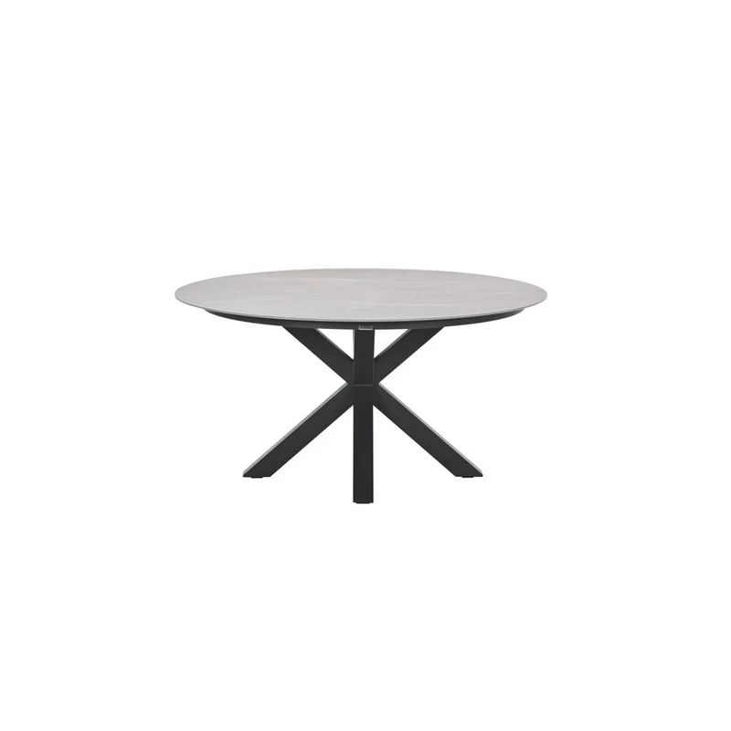 Lowland tuintafel rond 150 cm carbon black