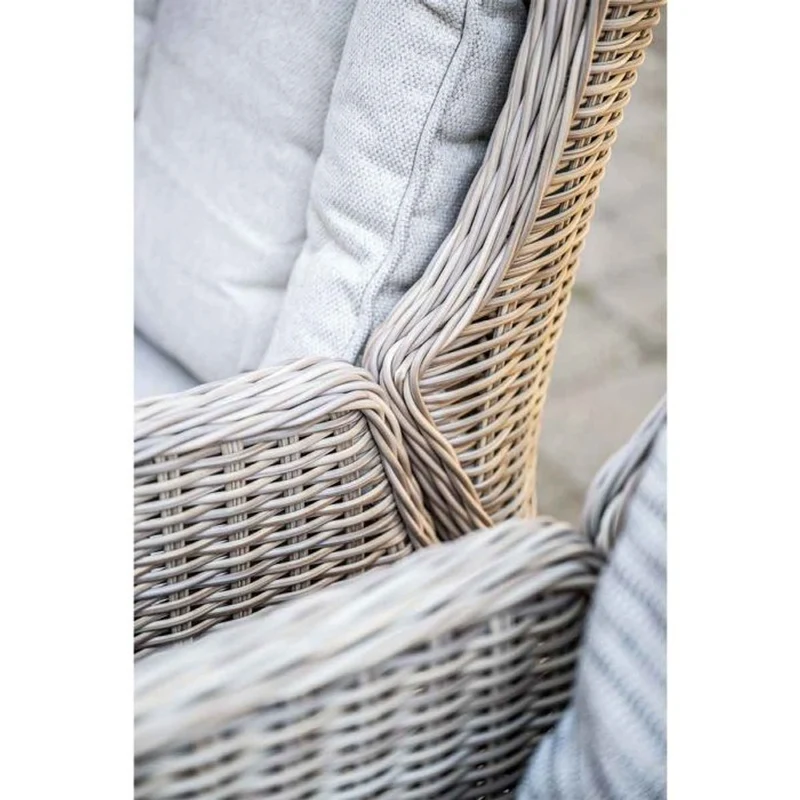 Osborne verstelbare tuinset 7-delig vintage willow met Latina uitschuifbare tuintafel 180/230x100 cm taupe