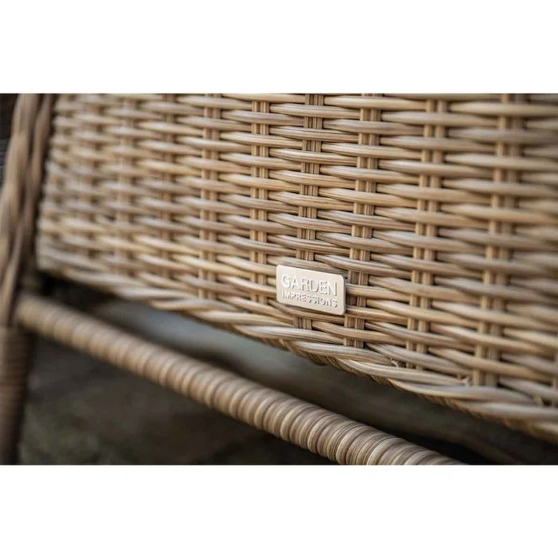 Osborne verstelbare tuinset 7-delig vintage willow met Latina uitschuifbare tuintafel 180/230x100 cm taupe