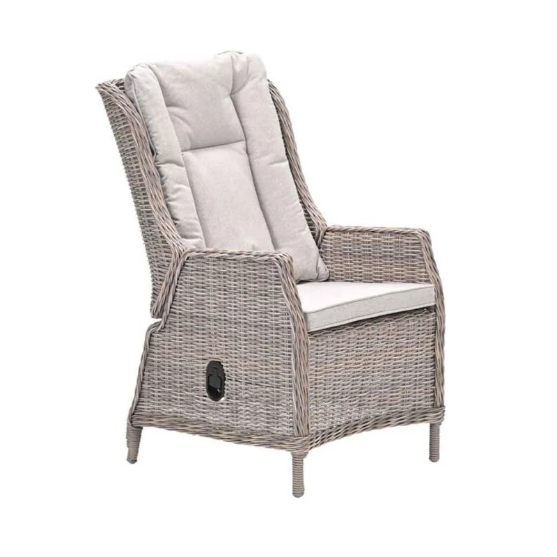 Osborne verstelbare tuinset 7-delig vintage willow met Latina uitschuifbare tuintafel 180/230x100 cm taupe