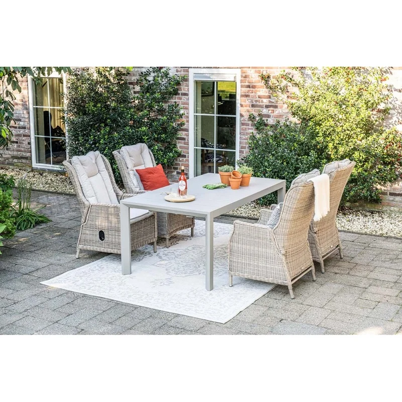 Latina uitschuifbare tuintafel 180/230x100 cm taupe