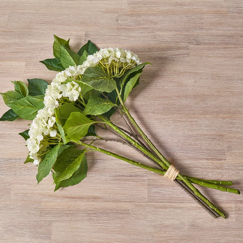 White Hydrangea Faux Flower Bunch