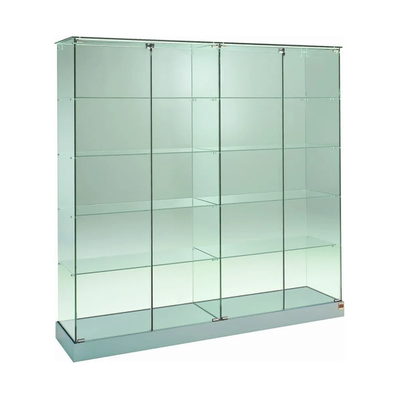 Casa Padrino Luxus Ladenvitrine 142 x 46 cm H. 180 cm mit Glasplatte - Ladeneinrichtung - Boutique Möbel - Made in Italy