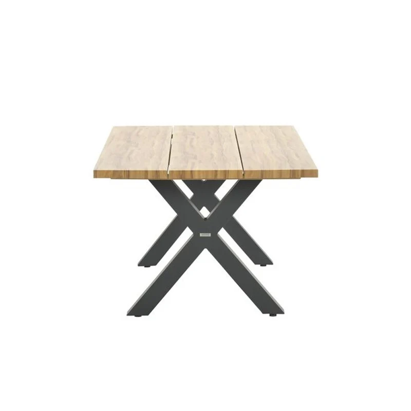 Zeus dining tuintafel grijs 180x100cm x-frame - Garden Impressions