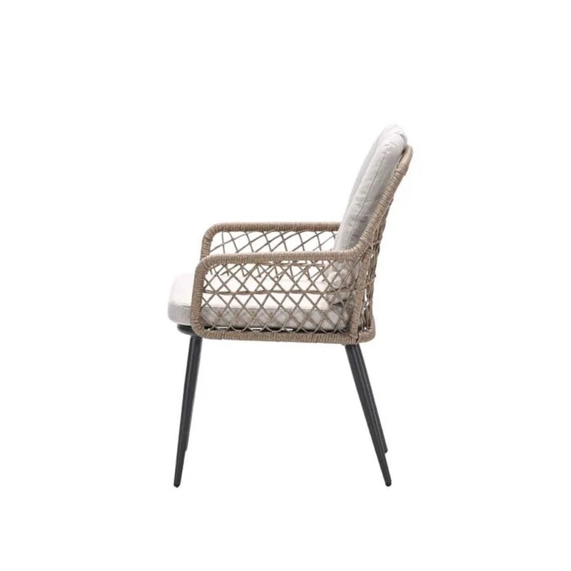 Allasio dining tuinstoel carbon black - Garden Impressions