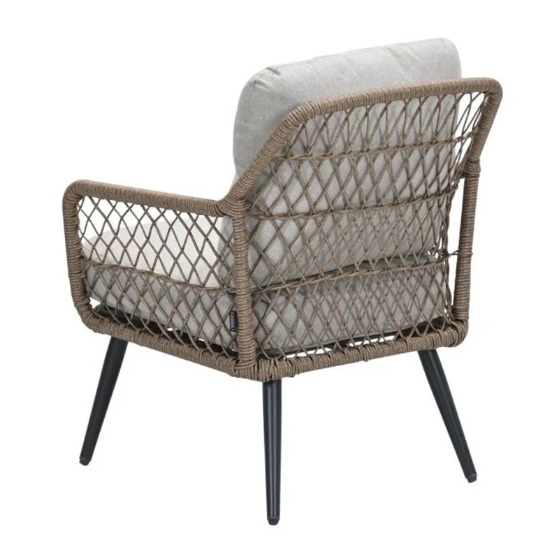 Garden Impressions Allasio lounge fauteuil carbon black rope natural desert sand