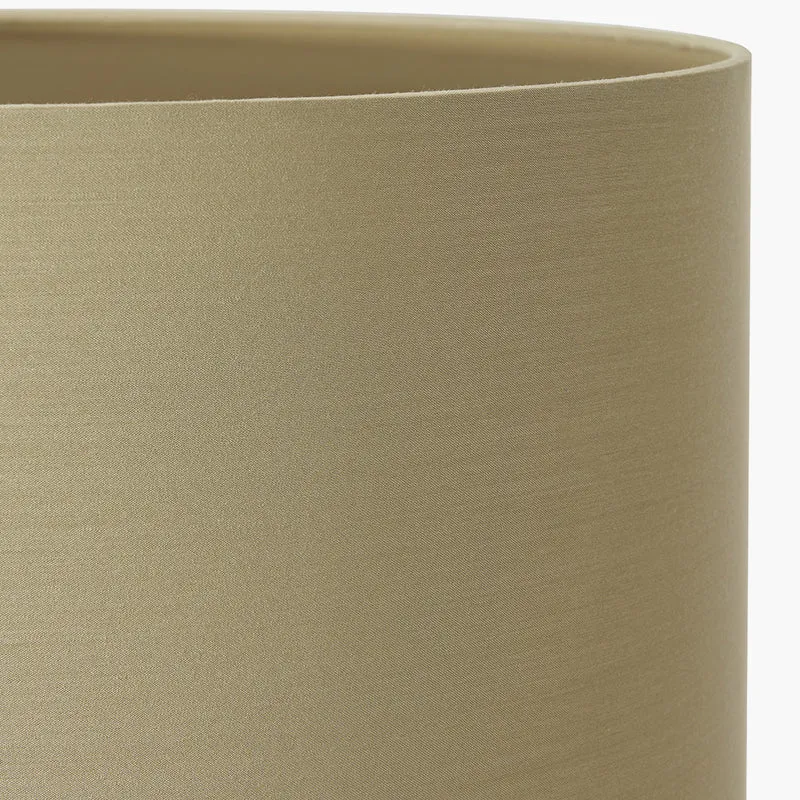 Vulcan Textured Volcanic Effect Grey Small Stoneware Table Lamp Base with Harry 30cm Taupe Cotton Mix Cylinder Lampshade