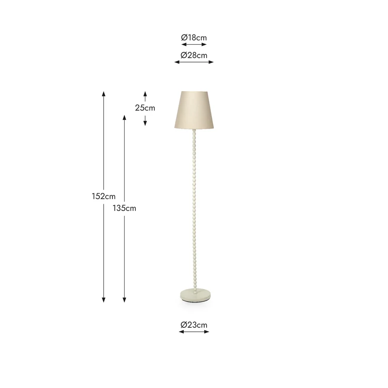 Sophia Putty Metal Bobble Floor Lamp