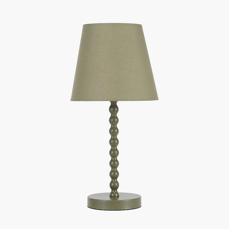 Sophia Olive Metal Bobble Table Lamp