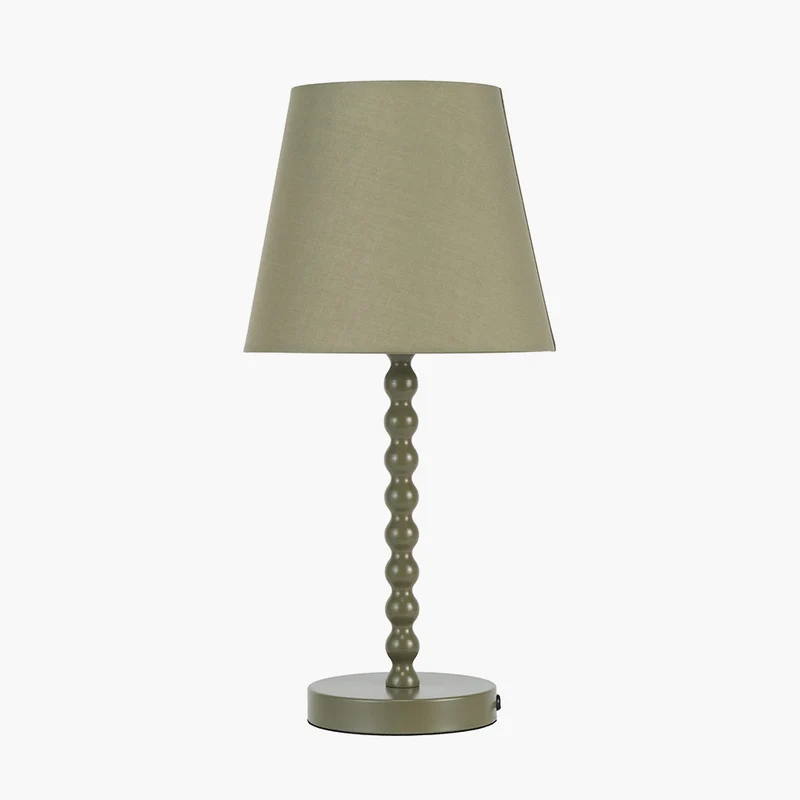 Sophia Olive Metal Bobble Table Lamp