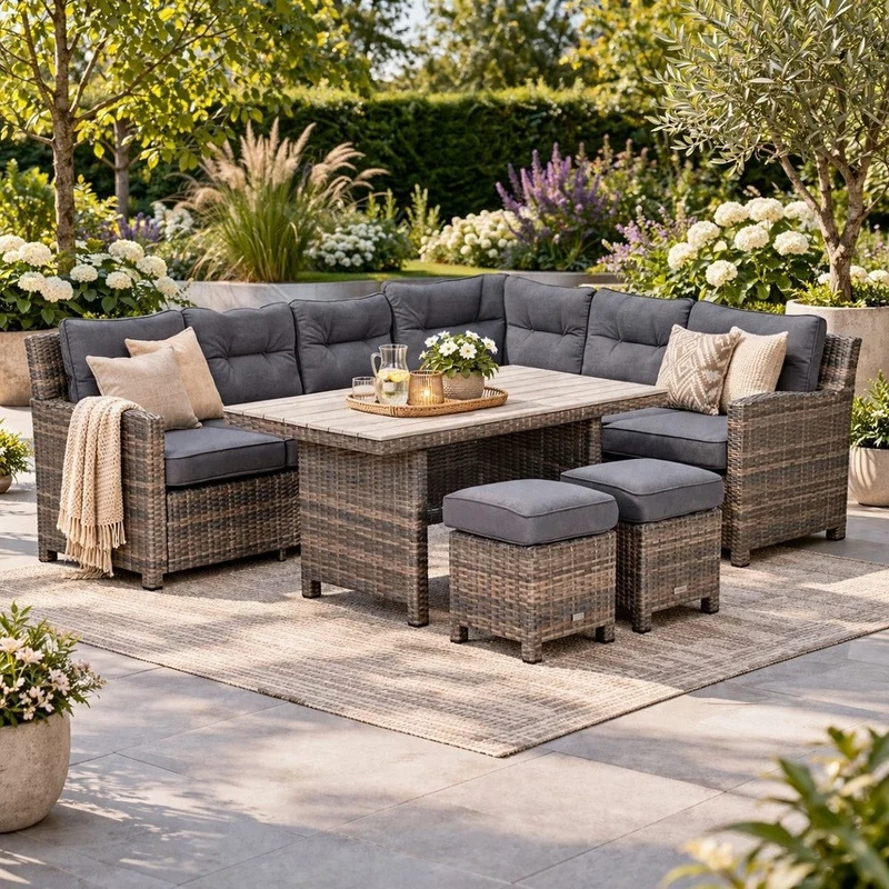 Garden Impressions Seagull lounge-diningset 5-delig rechts