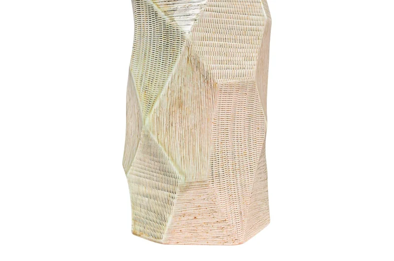 Casa Padrino Luxus Vase Ø 14 x H. 55 cm - Hohe schlanke Vase Abstract aus Steingut mit Dekor in Pastelltönen - Luxus Deko Accessoires