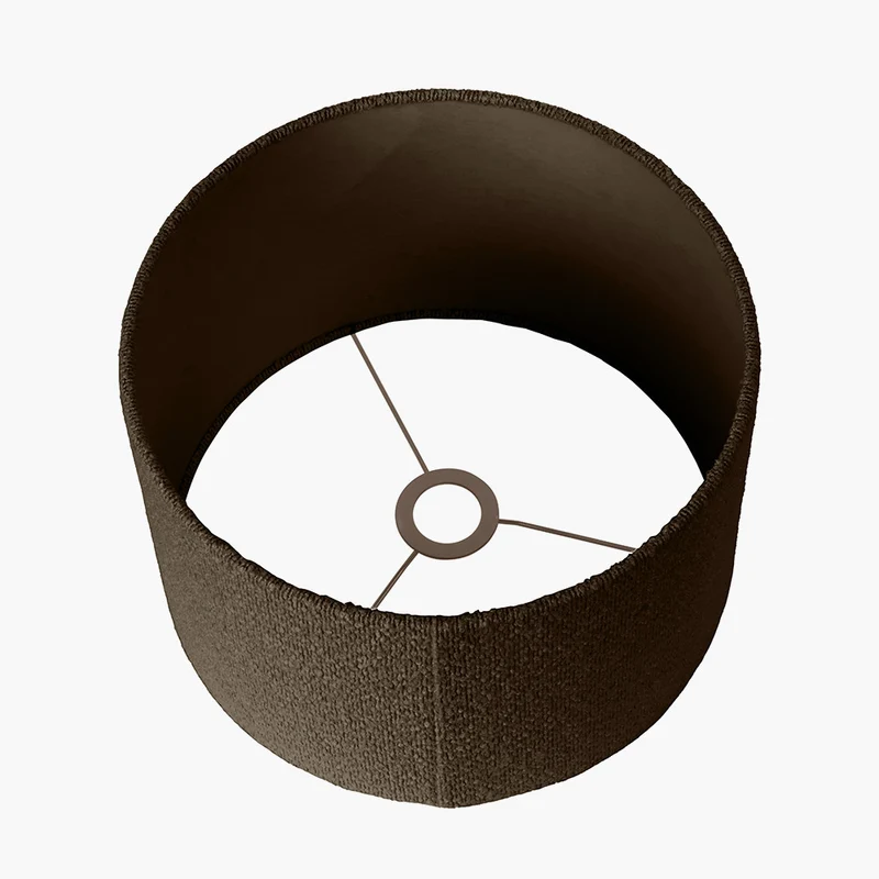 Rouen 35cm Mocha Brown Boucle Cylinder Lampshade