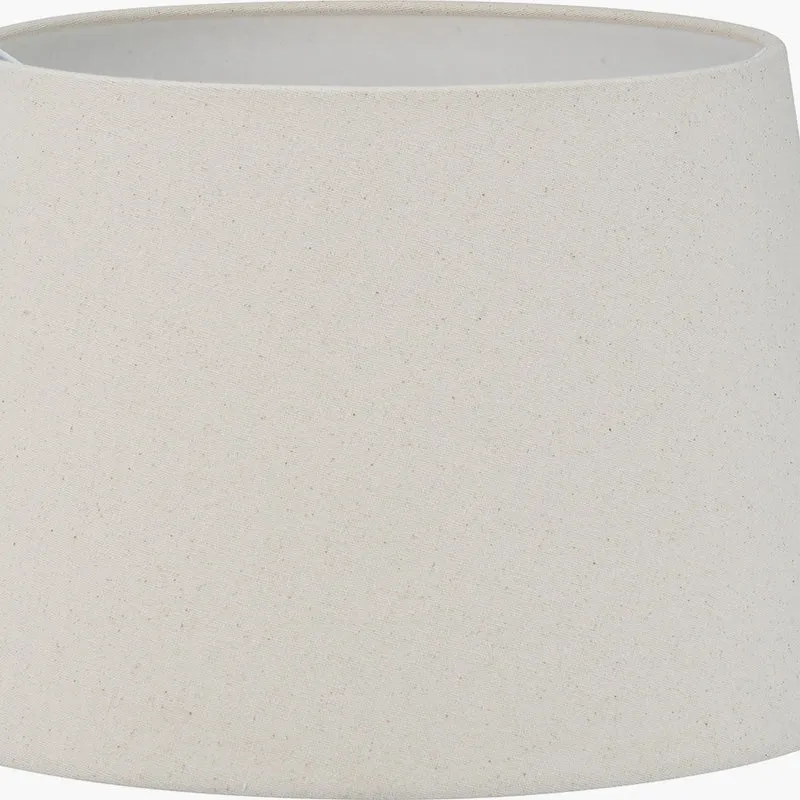 Vulcan Textured Volcanic Effect Grey Small Stoneware Table Lamp Base with Coast 30cm Cream Calico Tapered Lampshade