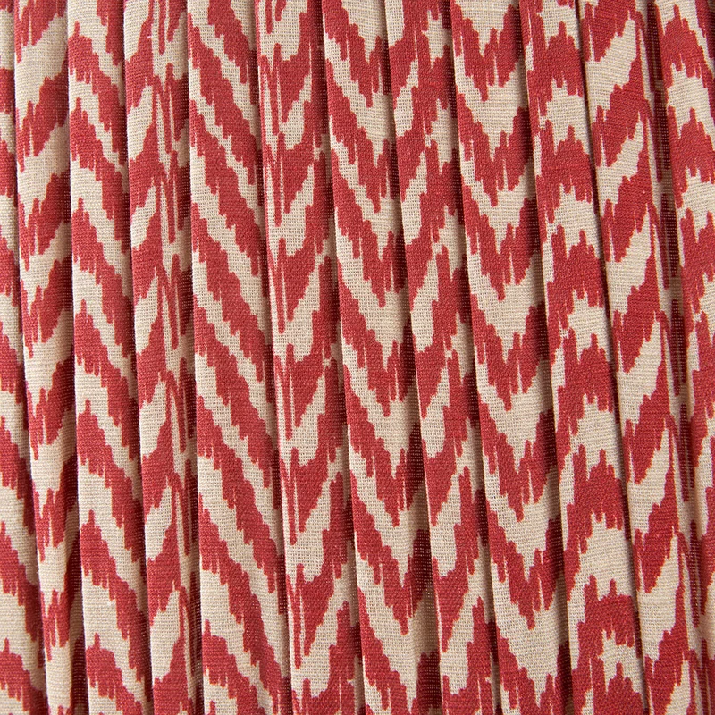 Vienna 50cm Red Chevron Mushroom Pleat Lampshade