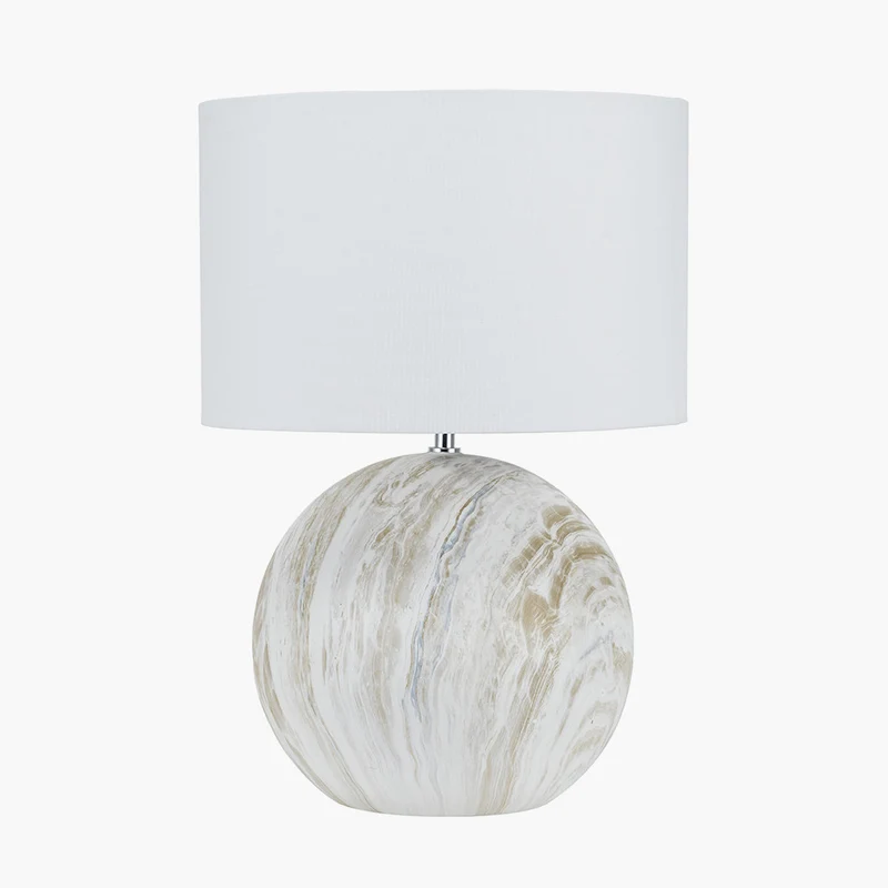 Viejo Grey Large Stone Effect Ceramic Table Lamp