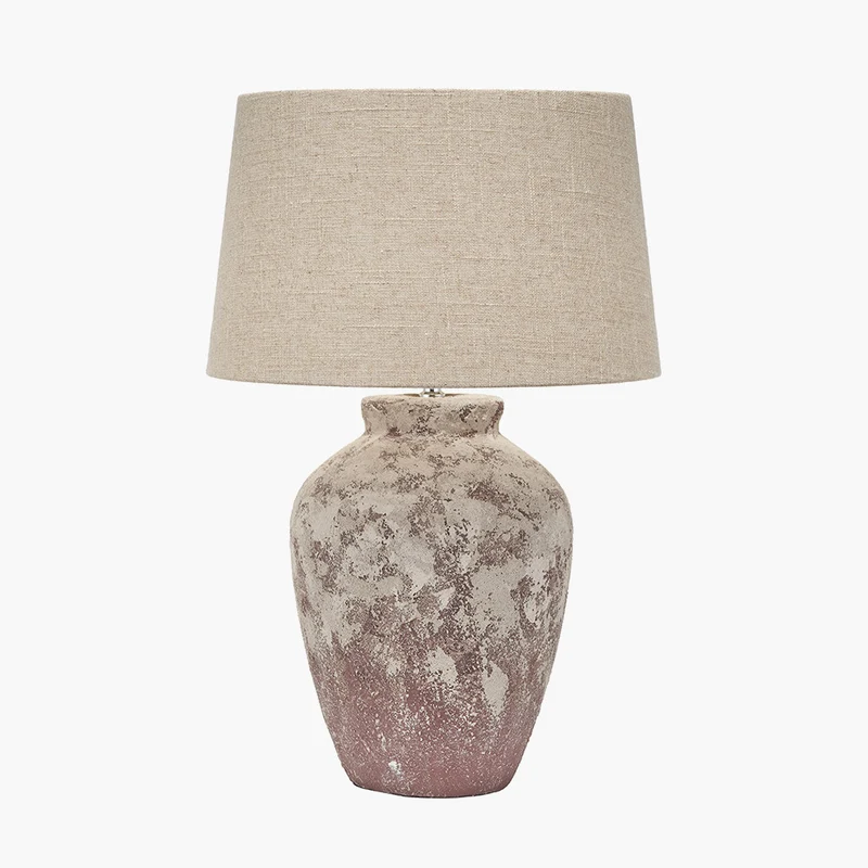 Vanda Clay Stone Textured Ceramic Table Lamp