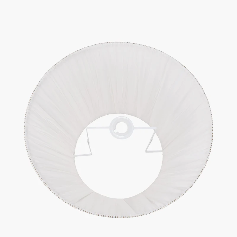 Thiago 40cm Natural Stripe Mushroom Pleat Tapered Lampshade