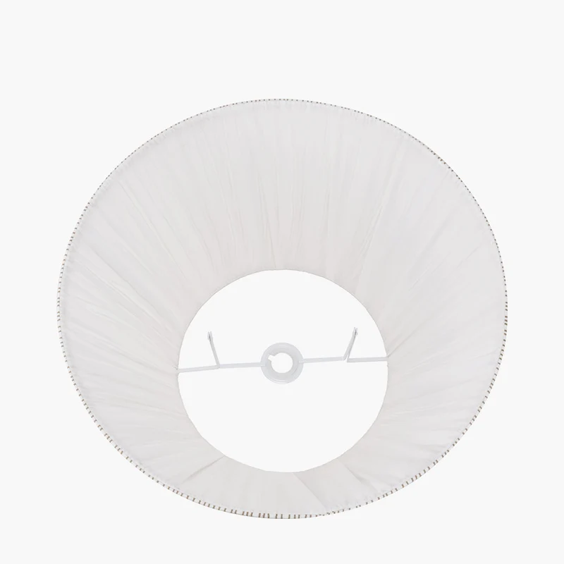 Thiago 40cm Natural Stripe Mushroom Pleat Tapered Lampshade