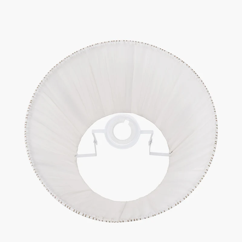 Thiago 35cm Natural Stripe Mushroom Pleat Tapered Lampshade