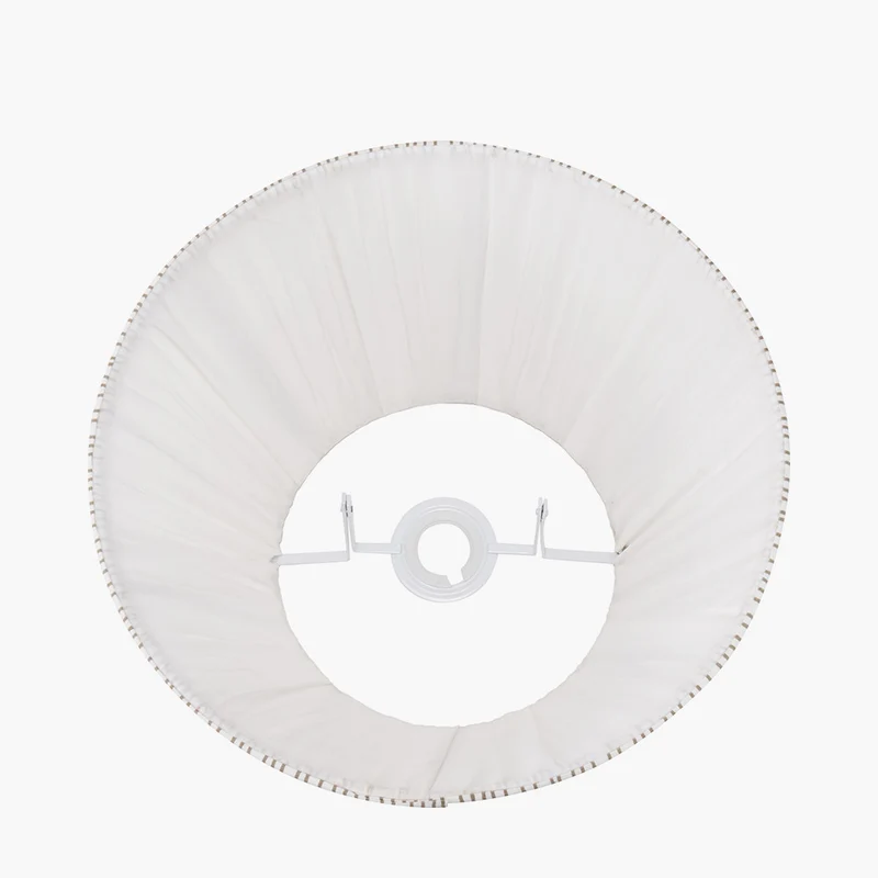 Thiago 35cm Natural Stripe Mushroom Pleat Tapered Lampshade