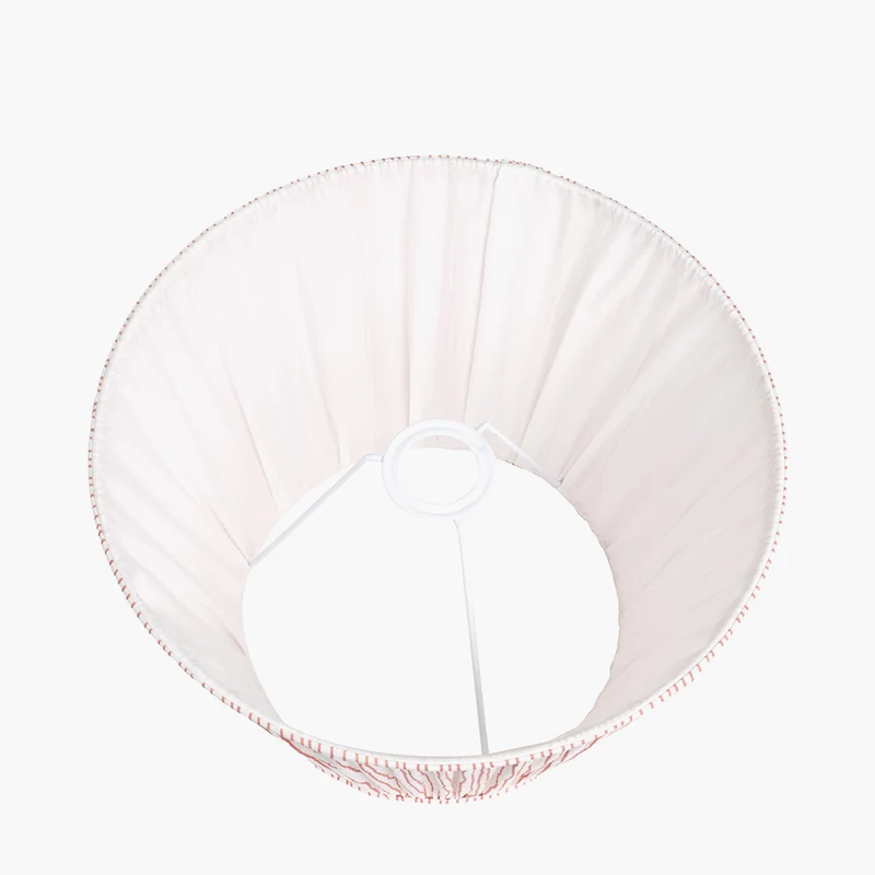 Thiago 30cm Cinnamon Stripe Mushroom Pleat Tapered Lampshade